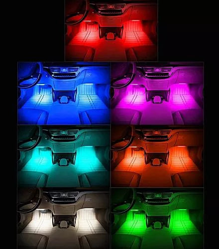 RGB Car Interior Neon Lights with Wireless Remote Control